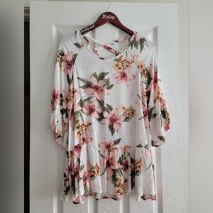 Cream Floral Top